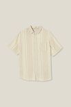 Linen Short Sleeve Shirt, ECRU STRIPE - alternate image 5