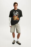 Korn Music Everyday Fit T-Shirt, LCN COR WASHED BLACK / KORN - FOLLOW THE LEAD - example image 2