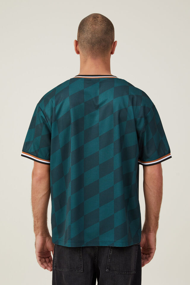 Soccer Jersey, DEEP SEA TEAL / UNITED STATES CHECK