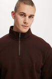 1/4 Zip Sweater, DARK OAK - alternate image 4