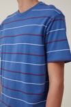 Loose Fit Stripe T-Shirt, ROYAL BLUE EASY STRIPE - alternate image 4