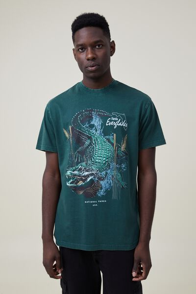 Camiseta - Premium Loose Fit Art T-Shirt, PINENEEDLE GREEN/EVERGLADES