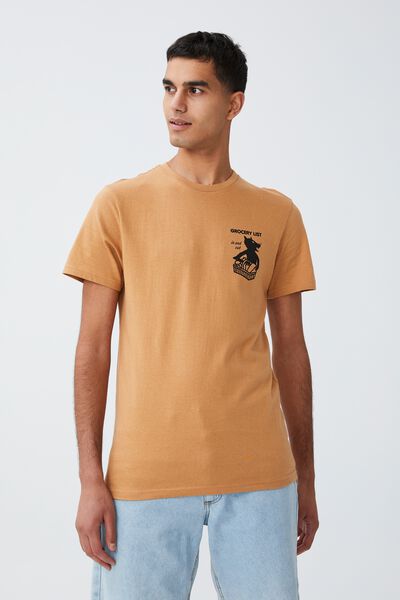 Tbar Art T-Shirt, GOLDEN OAK/GROCERY LIST