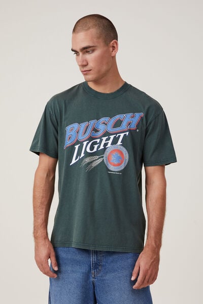 Busch Light Loose Fit T-Shirt, LCN BUD PINENEEDLE GREEN/BUSCH LIGHT - SLANTE