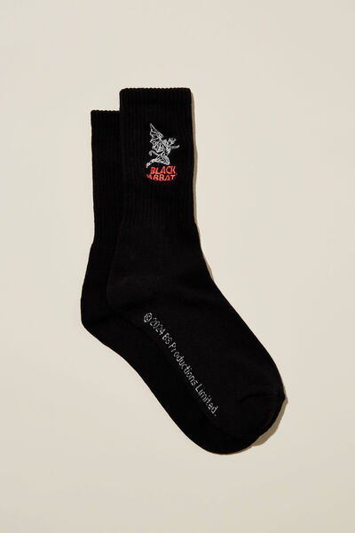 Special Edition Sock, LCN BRA WASHED BLACK/BLACK SABBATH HENRY LOGO