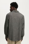 Denim Long Sleeve Worker Shirt, BLACK CHAMBRAY - example image 3