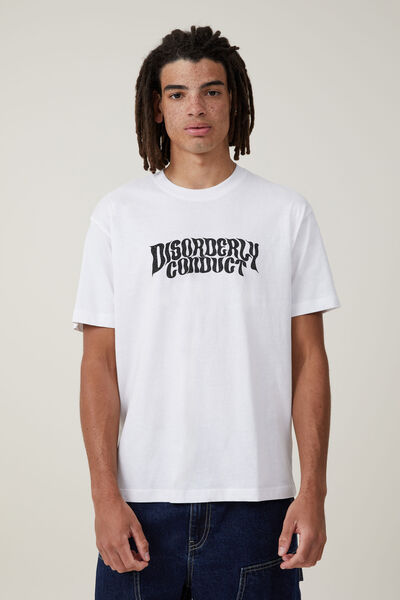 Premium Loose Fit Art T-Shirt, WHITE/CONDUCT