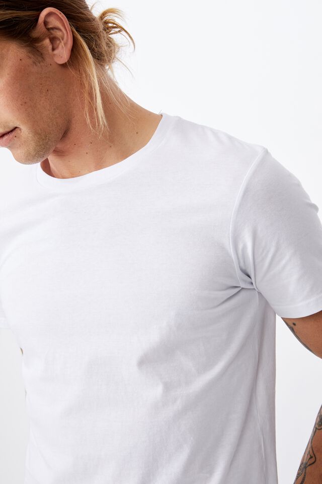 Camiseta - Essential Crew T-Shirt, WHITE