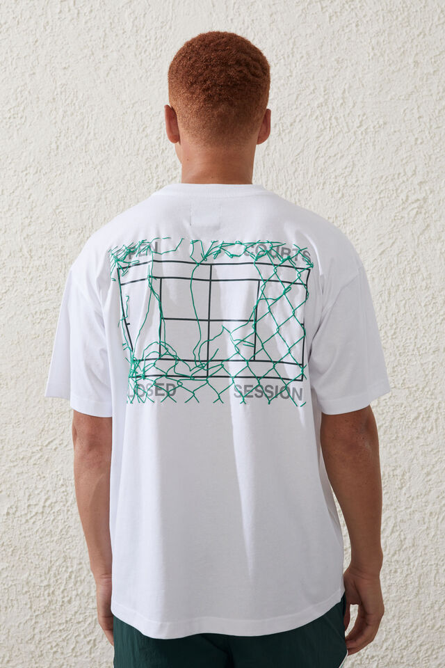 Active Kokkinakis T-Shirt, LCN TK WHITE/ OPEN COURTS
