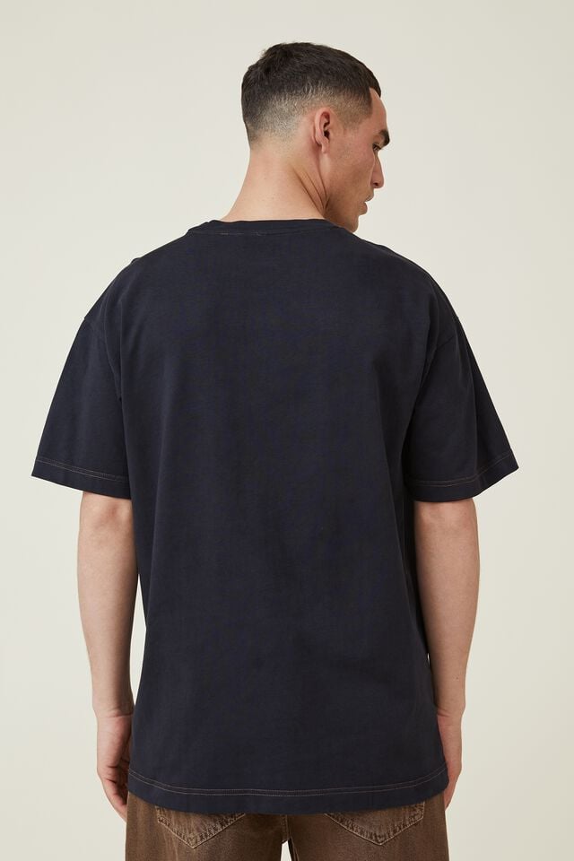 Box Fit Plain T-Shirt, BLACK