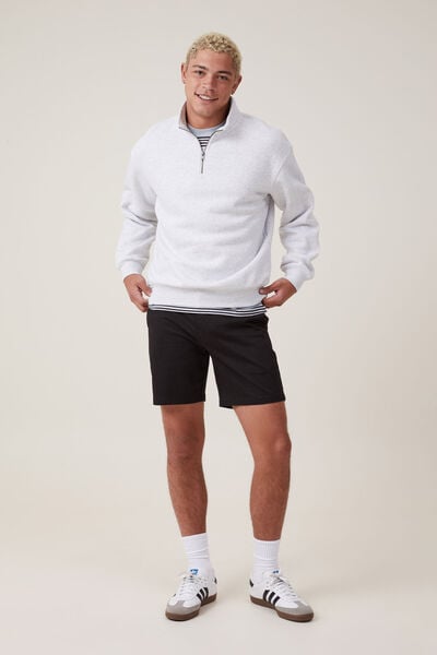 Straight Chino Short, BLACK