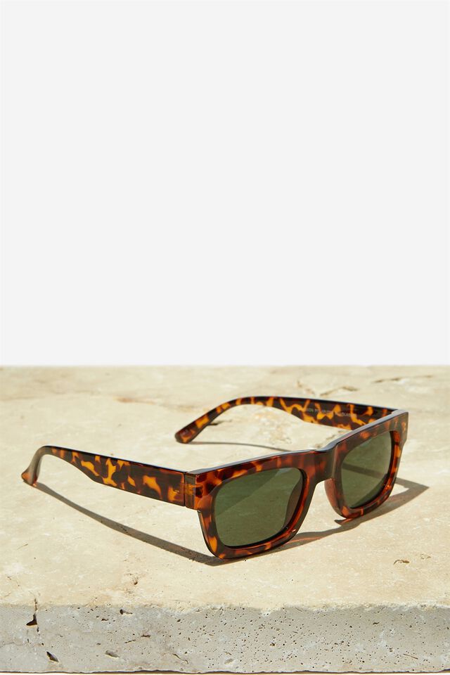 Division Polarized Sunglasses, TORT/GREEN
