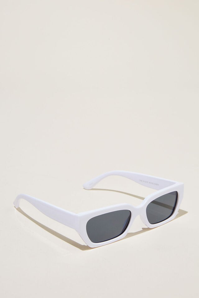 The Razor Sunglasses, WHITE/BLACK