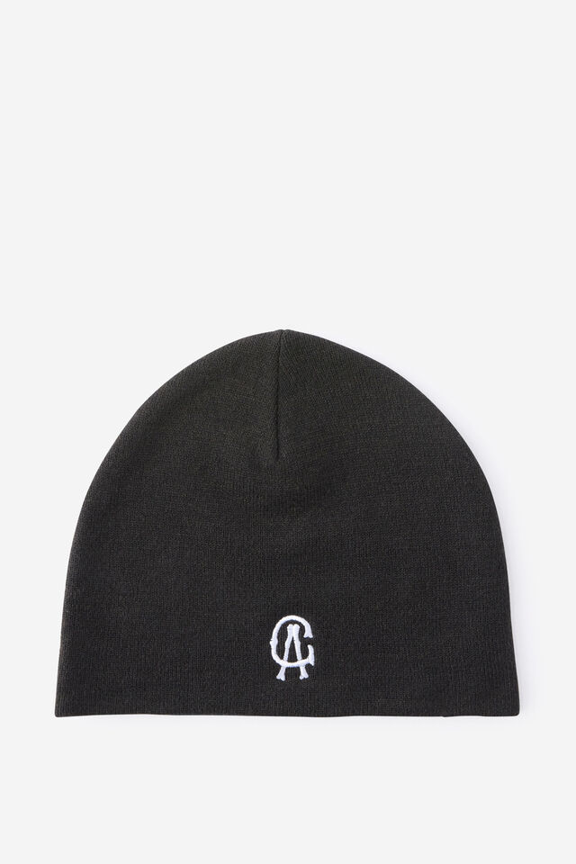 Tall Skull Beanie, BLACK