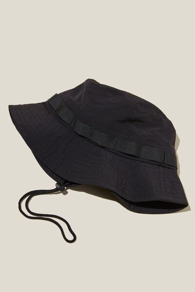 Wide Brim Utility Hat, BLACK