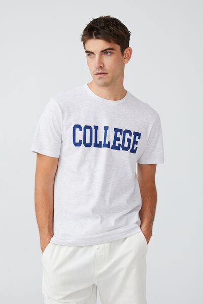 Tbar Sport T-Shirt, WHITE MARLE/COLLEGE