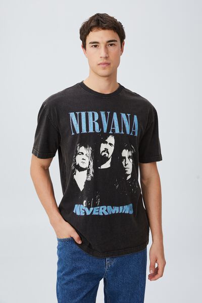 Special Edition T-Shirt, LCN MT WASHED BLACK/NIRVANA - GROUP