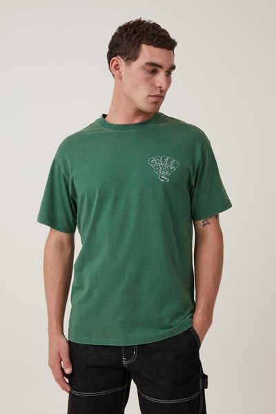 Camiseta - Premium Loose Fit Music T-Shirt, LCN WMG IRISH GREEN/GREEN DAY - BAD YEAR