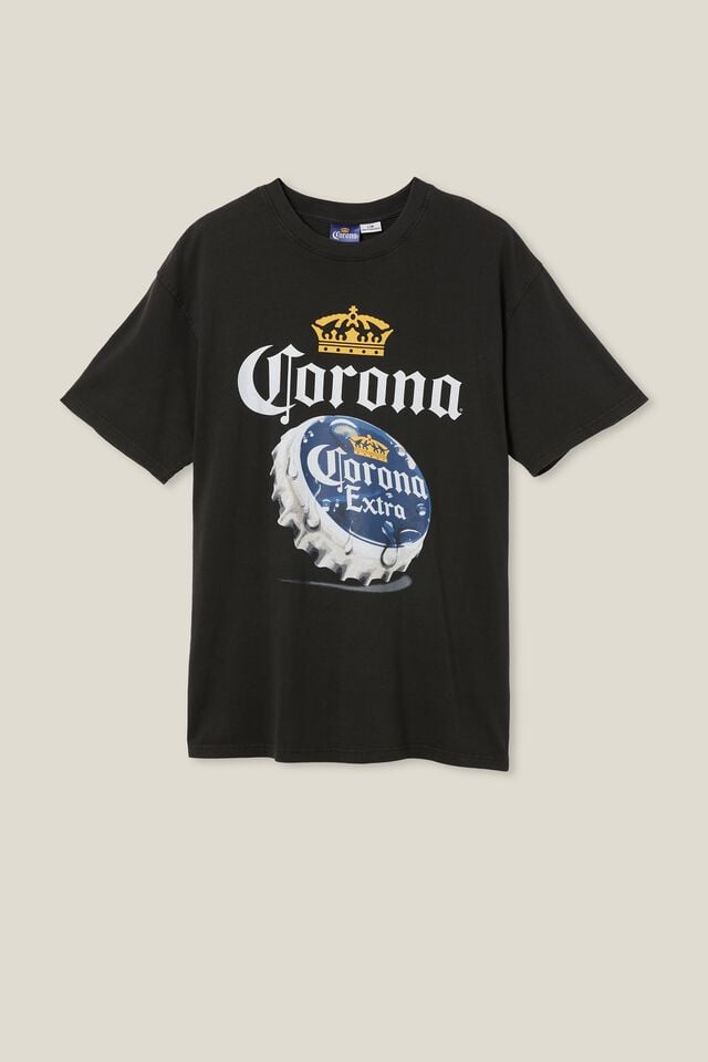 Special Edition T-Shirt, LCN COR WASHED BLACK/CORONA - BOTTLE CAP