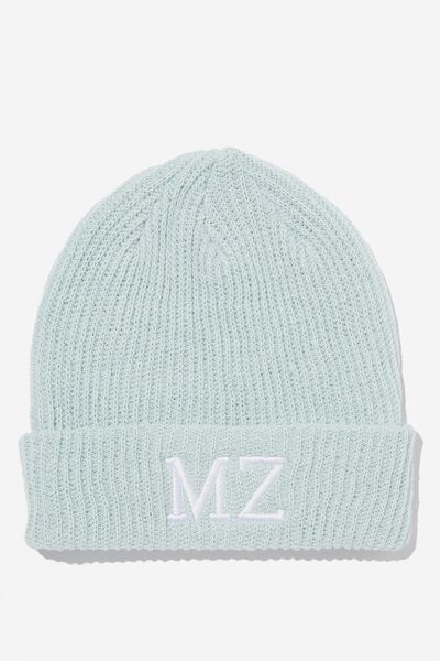 Ribbed Beanie Personalised, COOL MINT