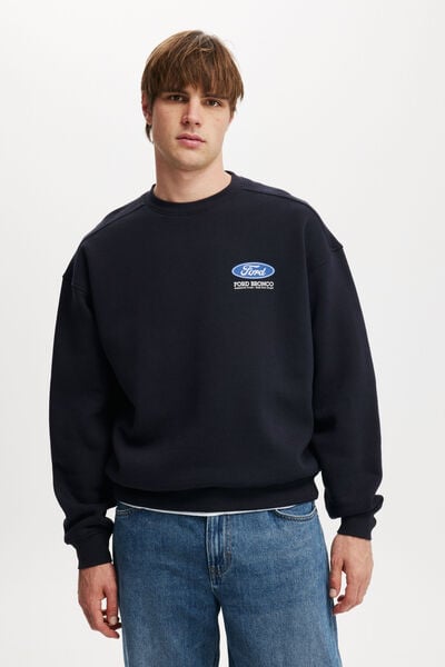 Box Fit Ford Crew Sweater, LCN FOR INK NAVY / FORD BRONCO