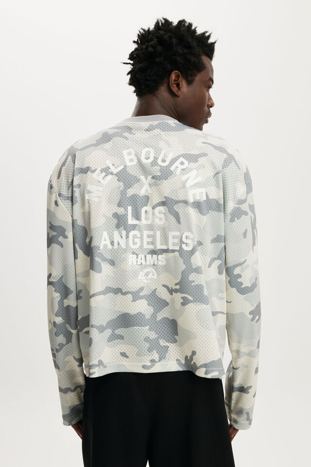 NFL Los Angeles Rams Long Sleeve Jersey, LCN NFL - GREY CAMO - LOS ANGELES RAMS - RAMS