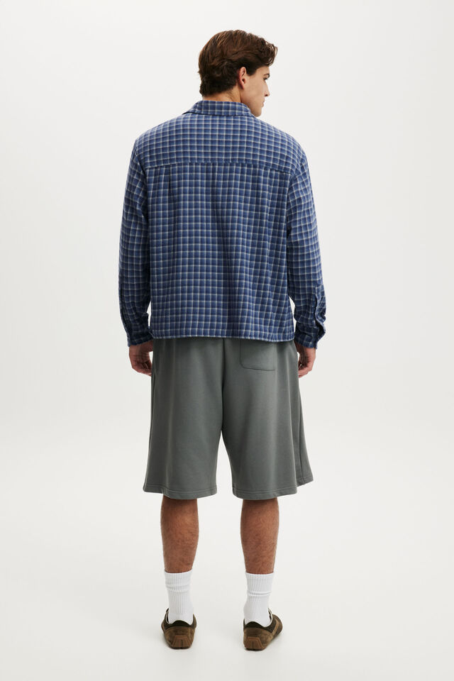 Super Baggy Fleece Short, SLATE STONE