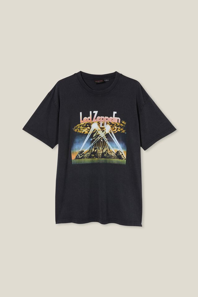 Camiseta - Premium Loose Fit Music T-Shirt, LCN PRO BLACK/LED ZEPPELIN - OVERHEAD