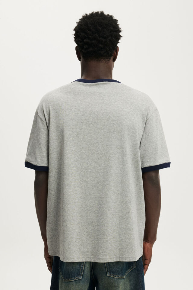 Everyday Fit T-Shirt, GREY MARLE / VINTAGE NAVY RINGER