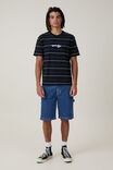Loose Fit Stripe T-Shirt, BLACK POP EASY STRIPE /  GRAVITY - alternate image 2