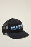 Mack Trucks Trucker Hat, LCN MAC WASHED BLACK / CHROME LOGO - alternate image 1