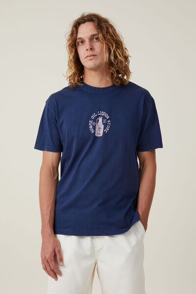 Camiseta - Premium Loose Fit Art T-Shirt, INDIGO/SNAKE OIL
