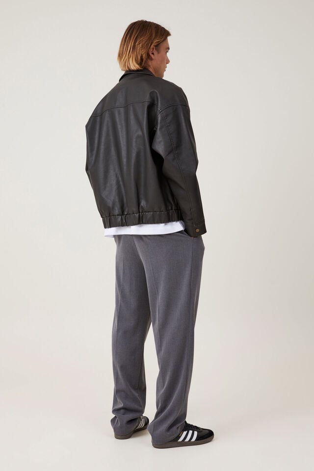 Relaxed Pleated Pant, CHARCOAL