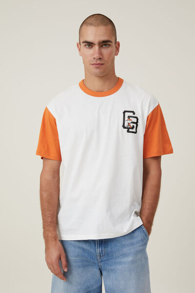 Loose Fit Pop Culture T-Shirt, LCN PEA VINTAGE WHITE / CB MONOGRAM