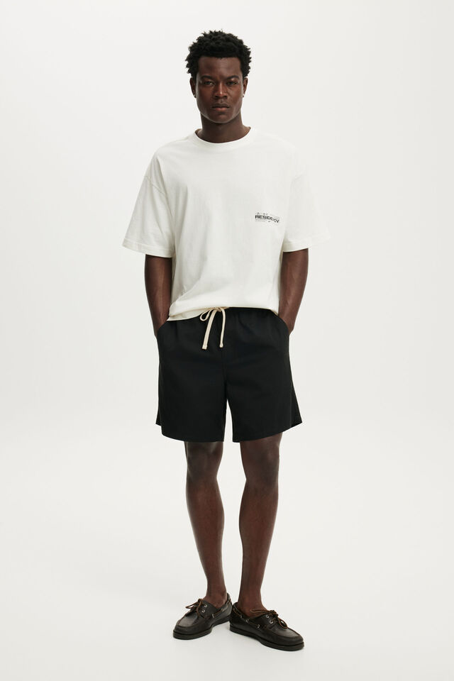 Box Fit Text T-Shirt, VINTAGE WHITE / RESIDENCY COLLECTIVE