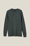 Camiseta - Textured Long Sleeve Tshirt, FOREST MARLE WAFFLE HENLEY - vista alternativa 5
