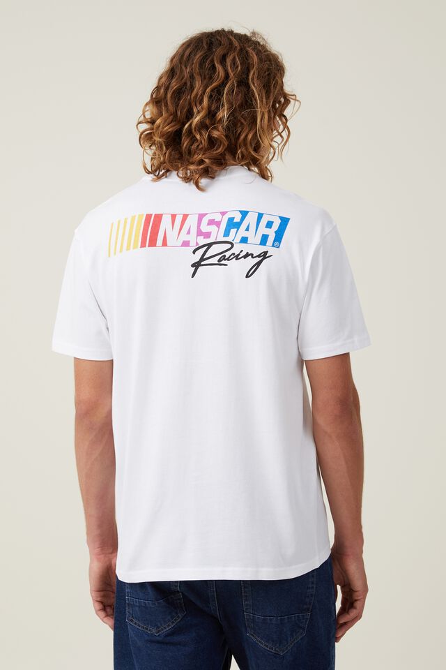 Nascar Loose Fit T-Shirt, LCN NCR WHITE/ORIGINAL LOGO