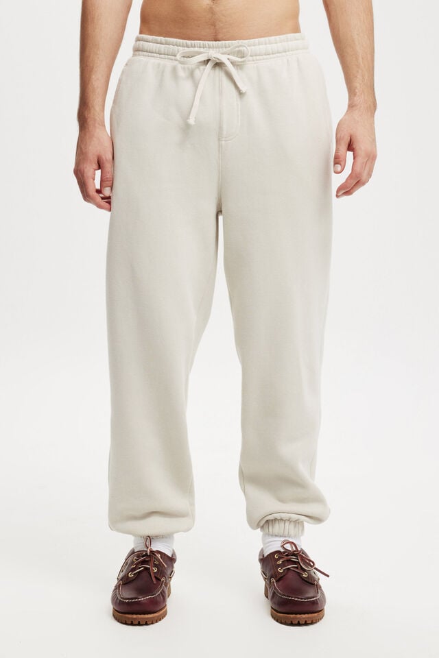 Baggy Cuffed Track Pant, BONE