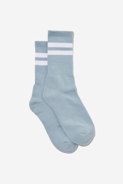 Essential Active Sock, POWDER BLUE/WHITE/SPORT STRIPE