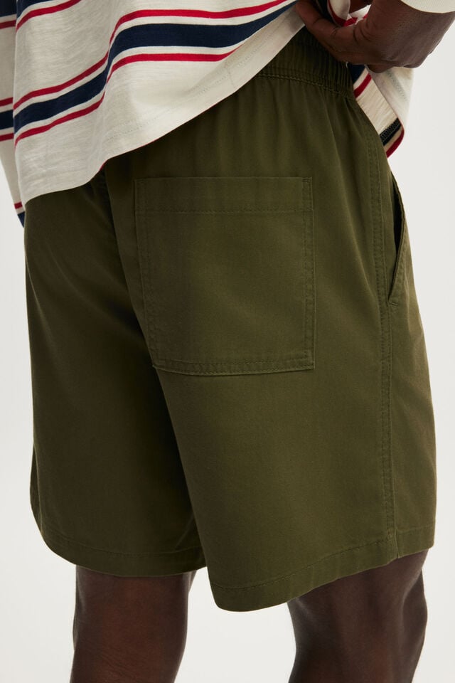 Easy Short, WASHED MILITARY TWILL