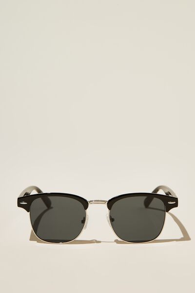 Óculos de Sol - Leopold Sunglasses, BLACK SILVER SMOKE