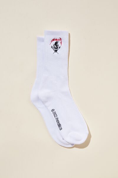 Meias - Special Edition Active Sock, LCN PRO WHITE/ METALLICA - SCRIBBLE