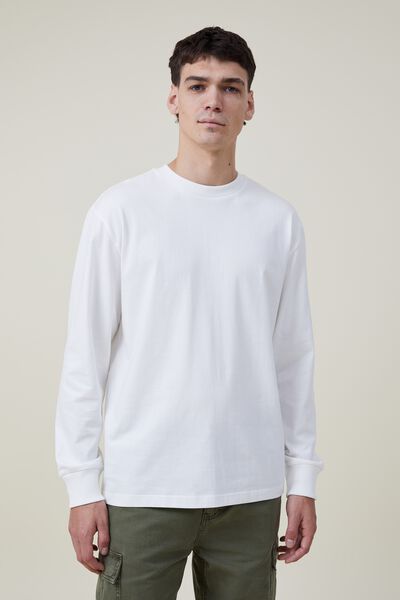 Camiseta - LOOSE FIT LONG SLEEVE TSHIRT, VINTAGE WHITE