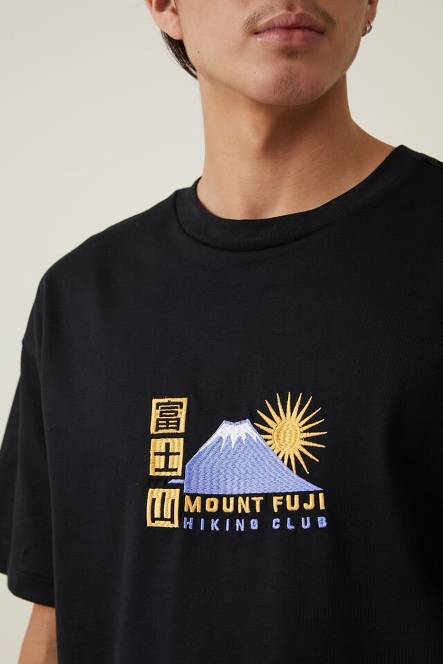 Box Fit Graphic T-Shirt, BLACK/MOUNT FUJI