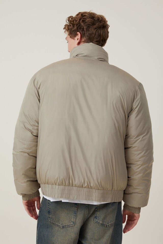 Recycled Puffer Relaxed Bomber, PUTTY