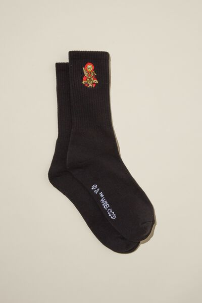 Special Edition Sock, LCN WB BLACK/WILE E. COYOTE