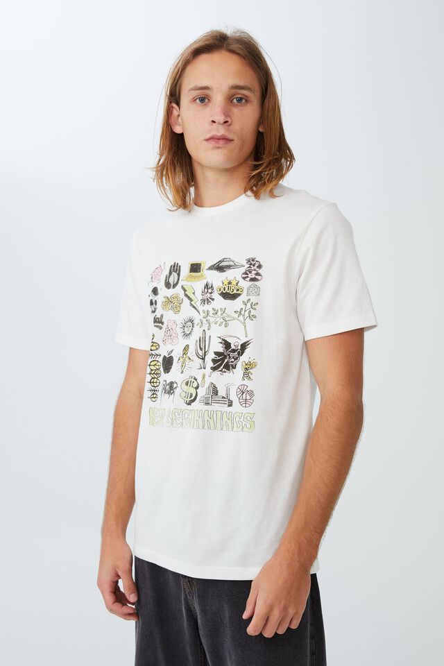 Tbar Art T-Shirt, VINTAGE WHITE/NEW BEGINNINGS