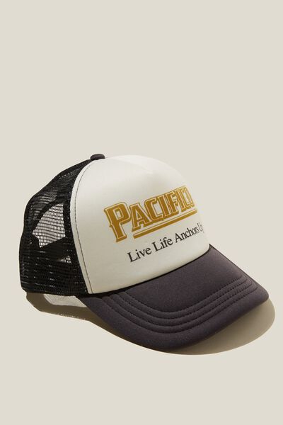 Special Edition Trucker Hat, LCN PAC WHITE / BLACK SAVE WATER DRINK BEER