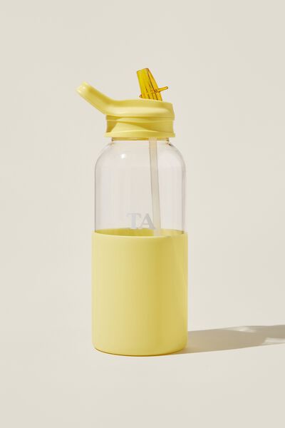 Personalised 1 Litre Sip Lid Drink Bottle, YELLOW