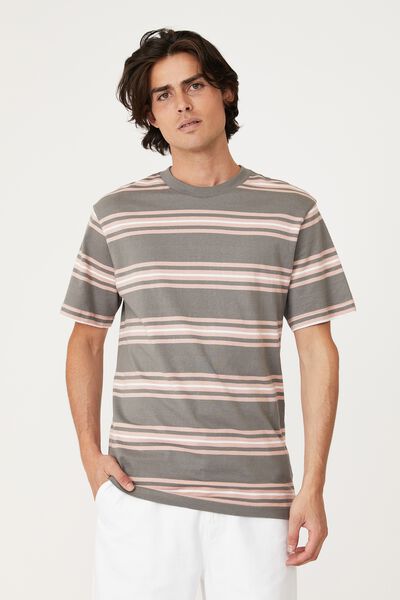 Loose Fit T-Shirt, DIRTY PINK SLATE STRIPE